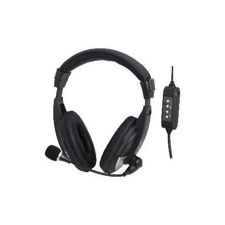 LogiLink HS0019 USB Stereo Headset - High-Quality Sound & Ultimate Comfort for Online Communication